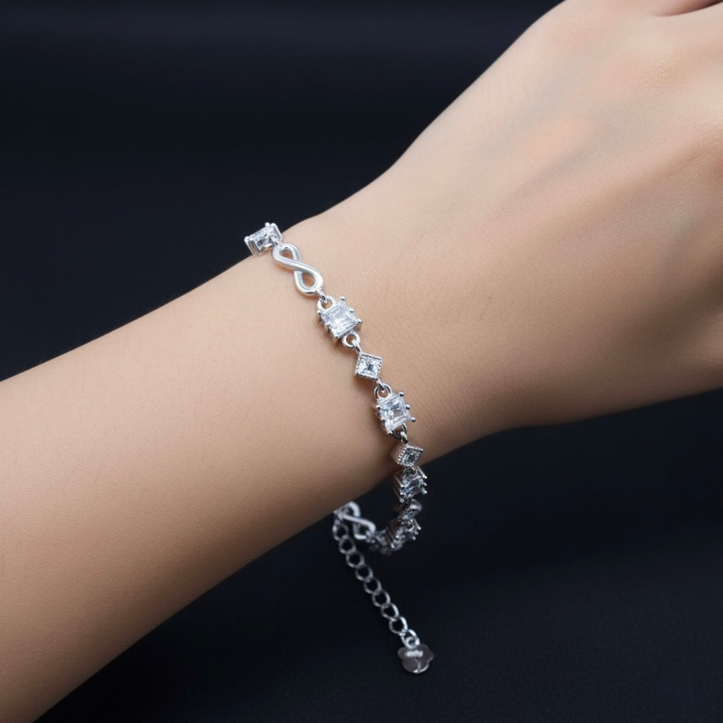 Geometric Infinity Charm Bracelet