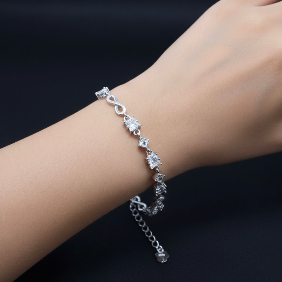 Geometric Infinity Charm Bracelet