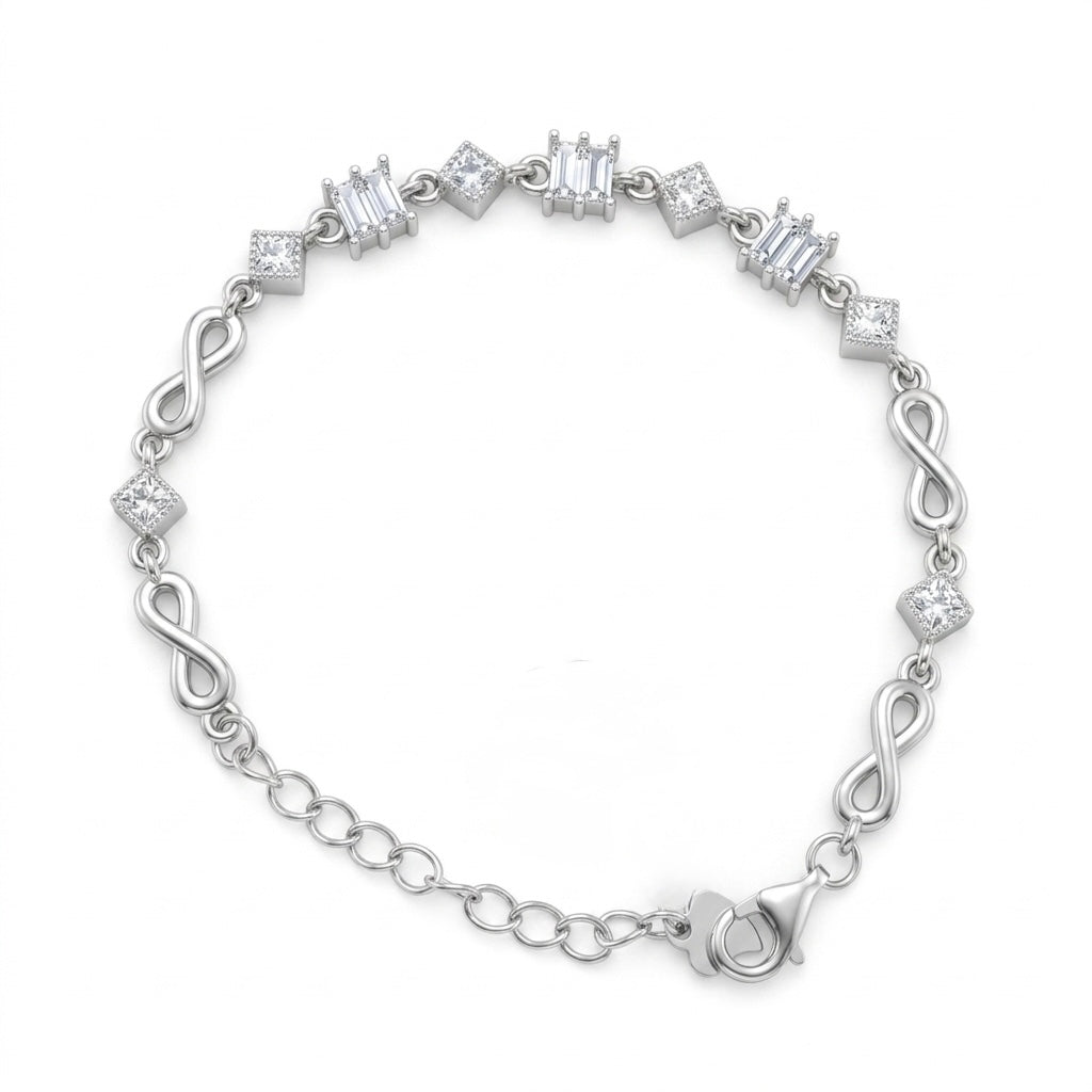 Geometric Infinity Charm Bracelet