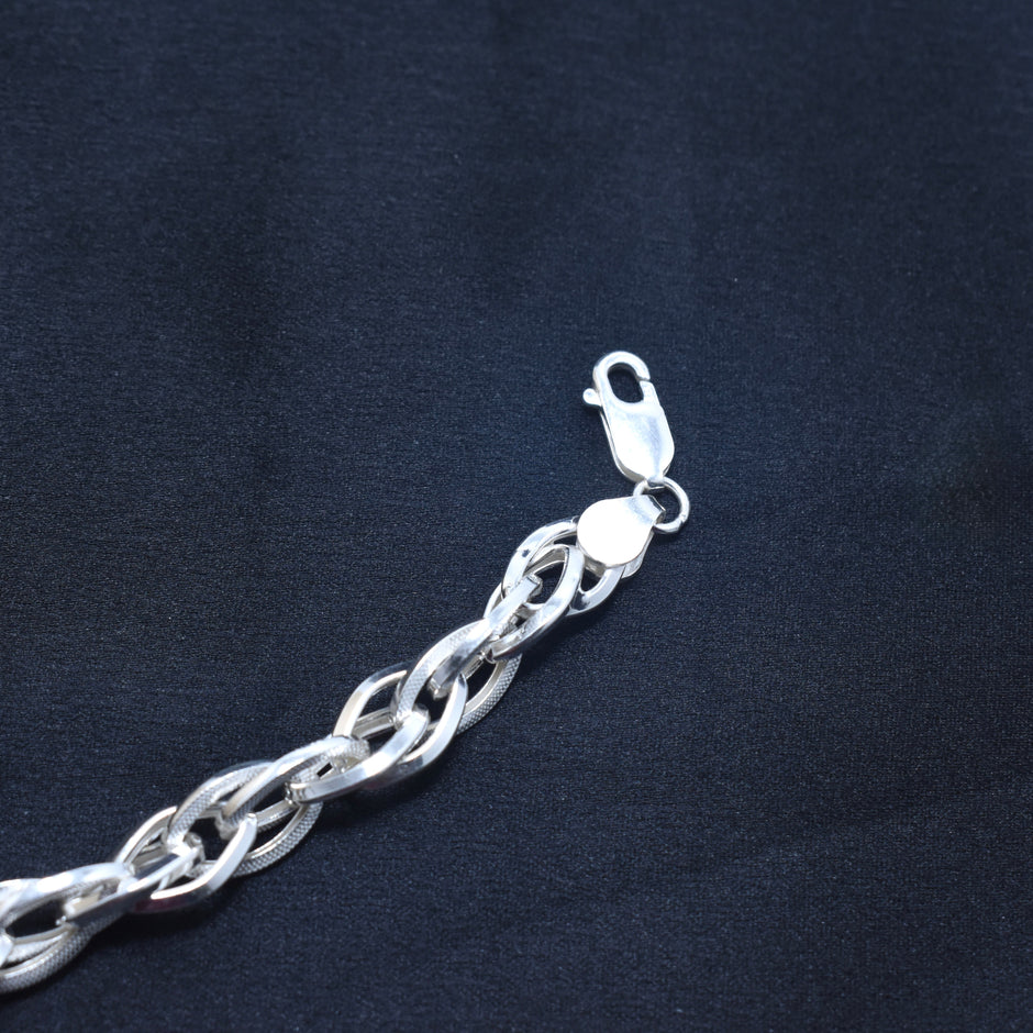 Triple Rope Weave Silver Bracelet