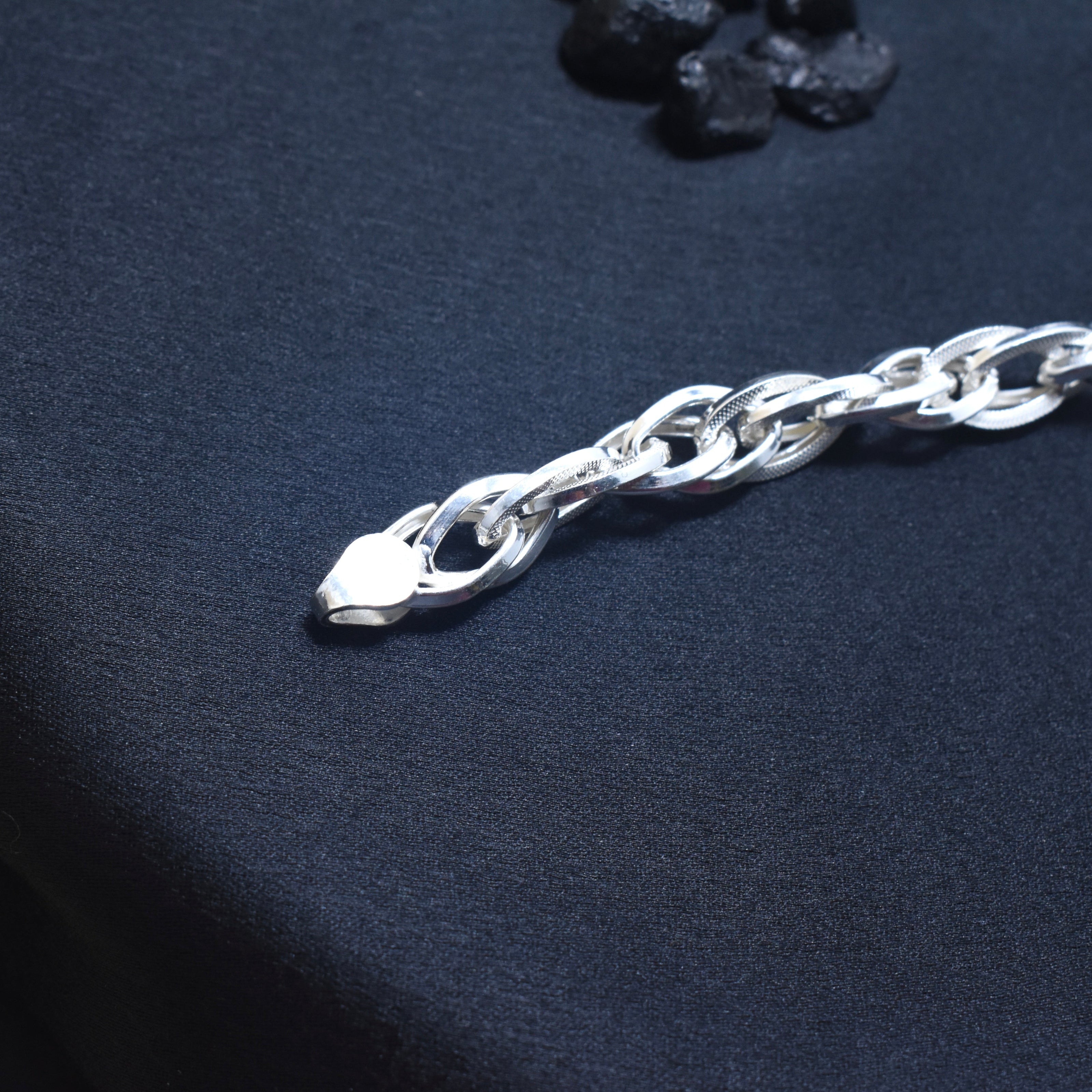 Triple Rope Weave Silver Bracelet