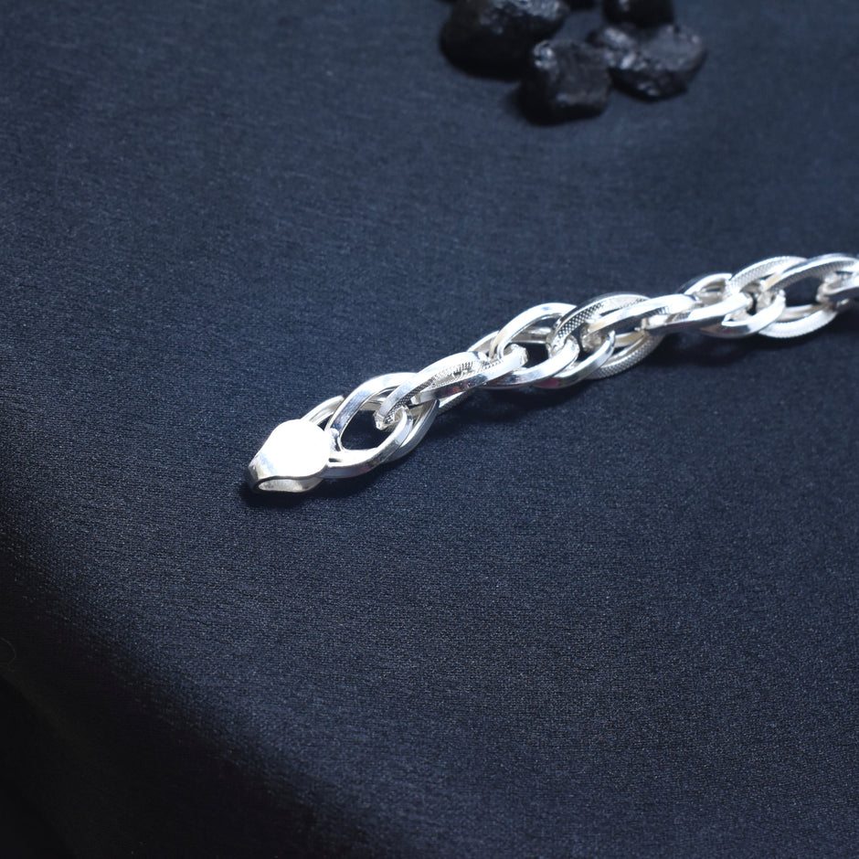 Triple Rope Weave Silver Bracelet