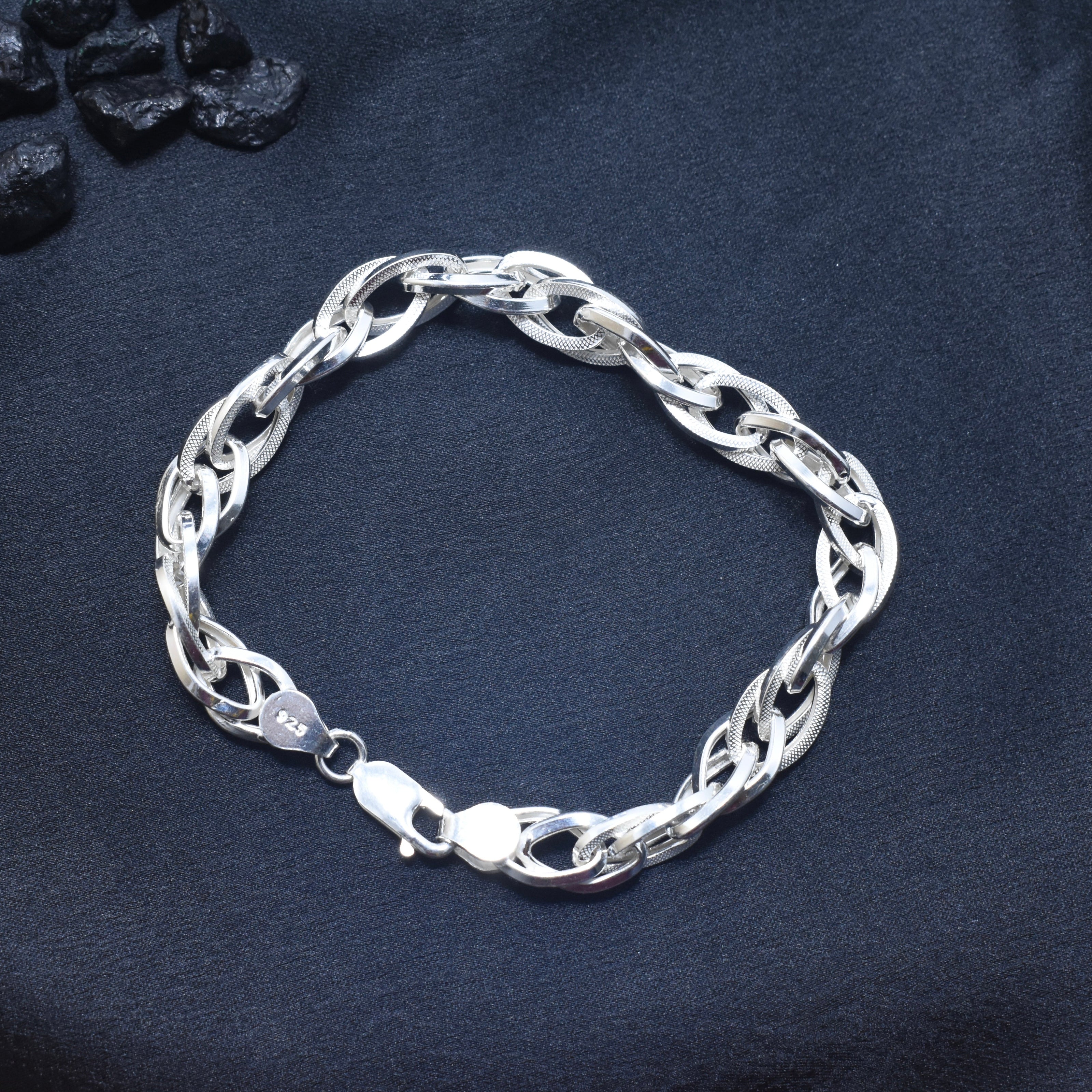 Triple Rope Weave Silver Bracelet