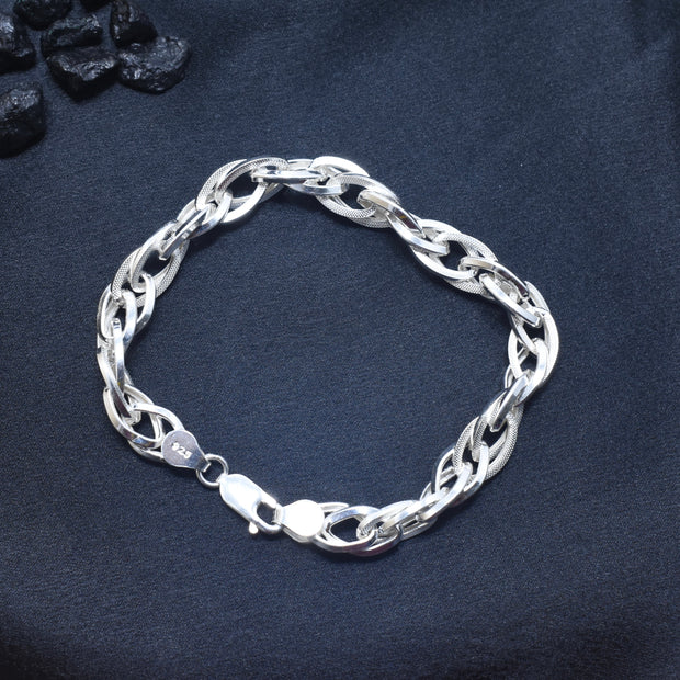 Triple Rope Weave Silver Bracelet