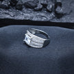 Square Solitaire Multi-Row Signet Ring