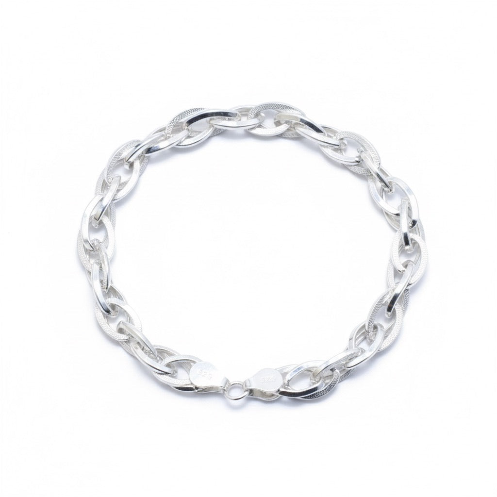 Triple Rope Weave Silver Bracelet