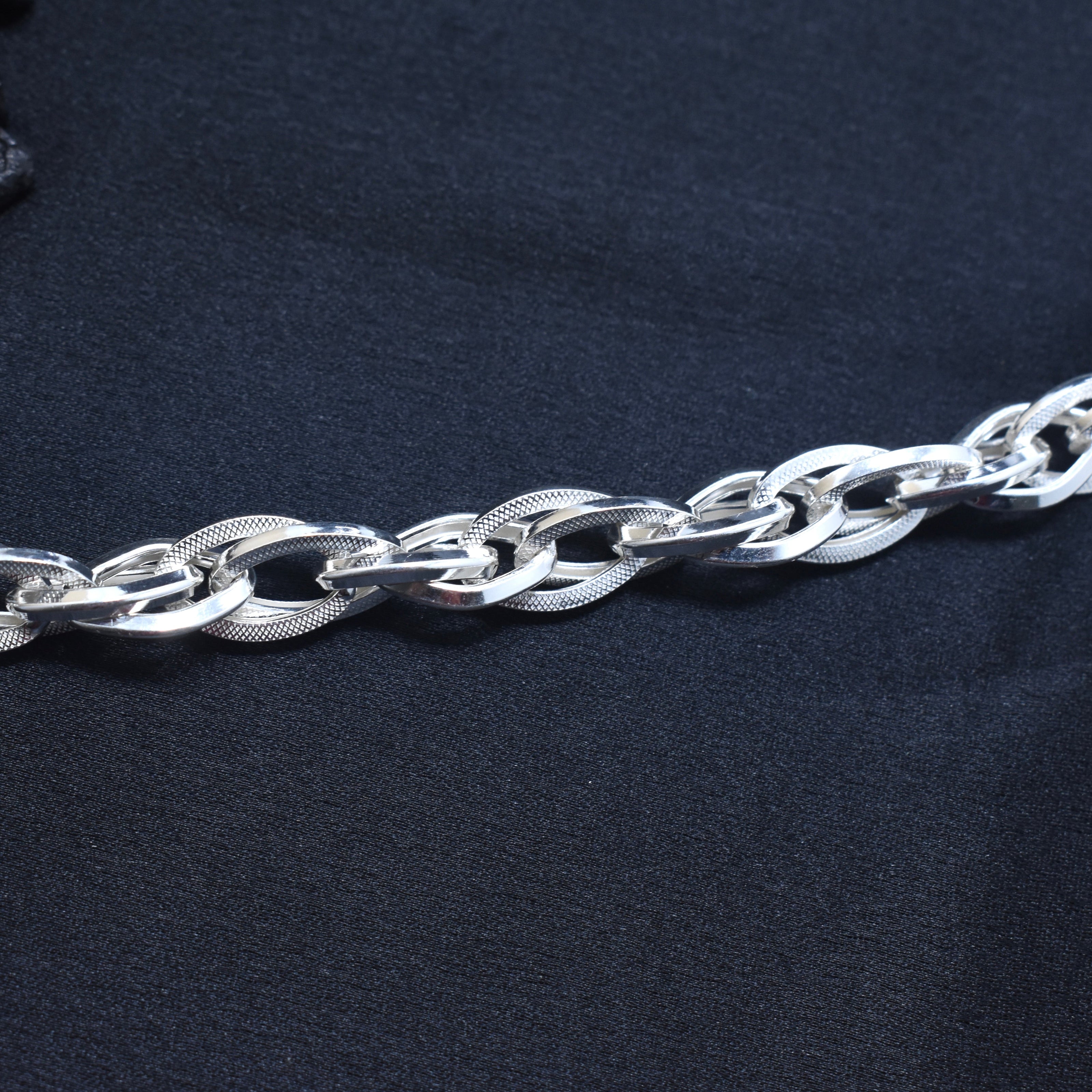 Triple Rope Weave Silver Bracelet