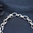 Long Oval Chain Silver Bracelet