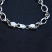 Long Oval Chain Silver Bracelet