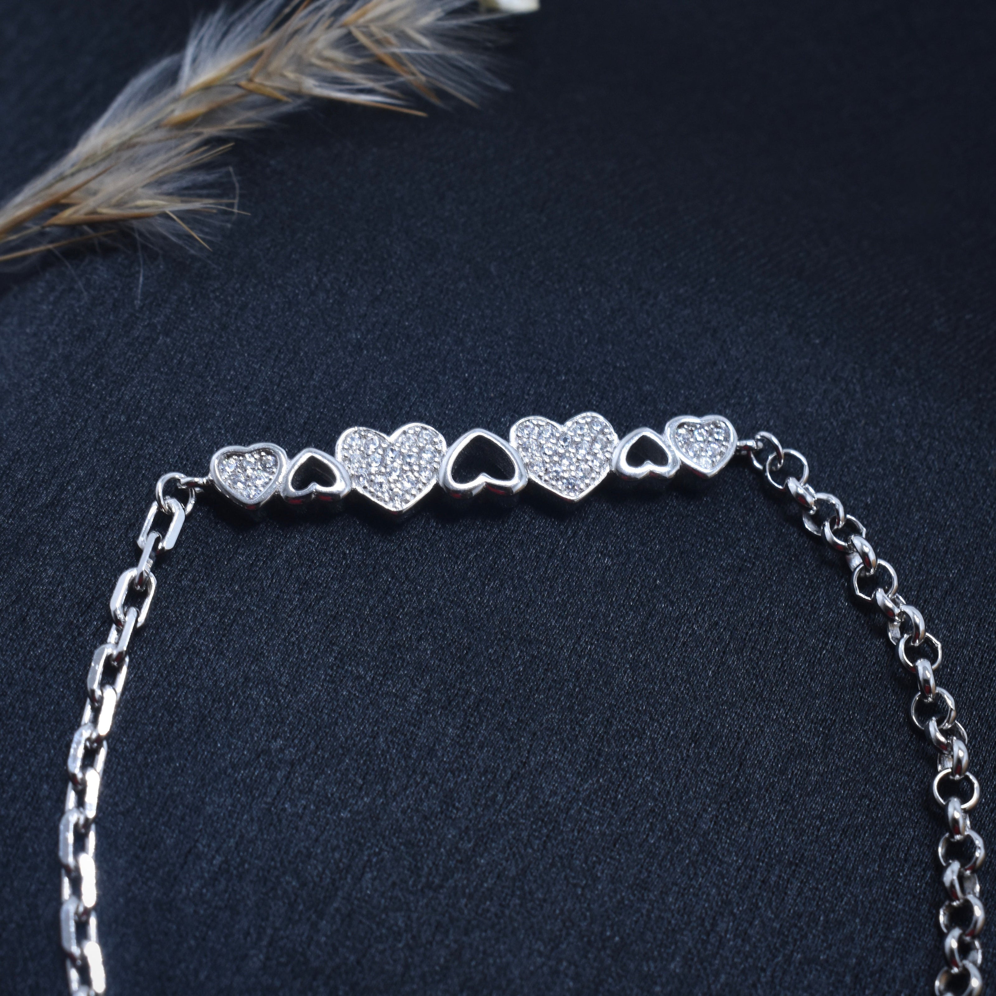 Mini Heart Silver Bracelet