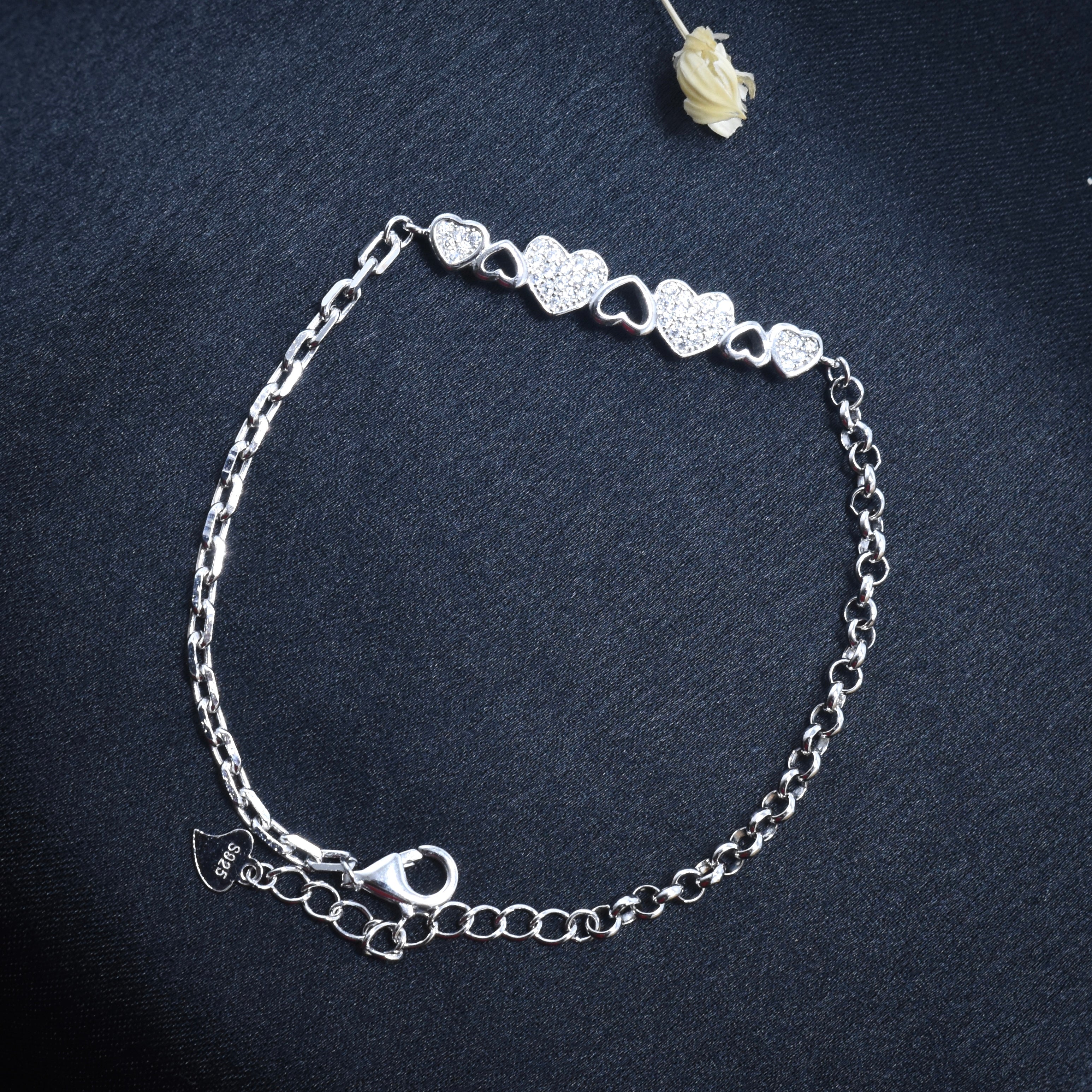 Mini Heart Silver Bracelet