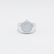 Circular Pave Watch-Link Signet Ring