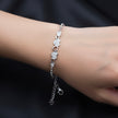 Pave Cluster Heart Bracelet