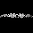 Pave Cluster Heart Bracelet