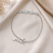 Pave Cluster Heart Bracelet