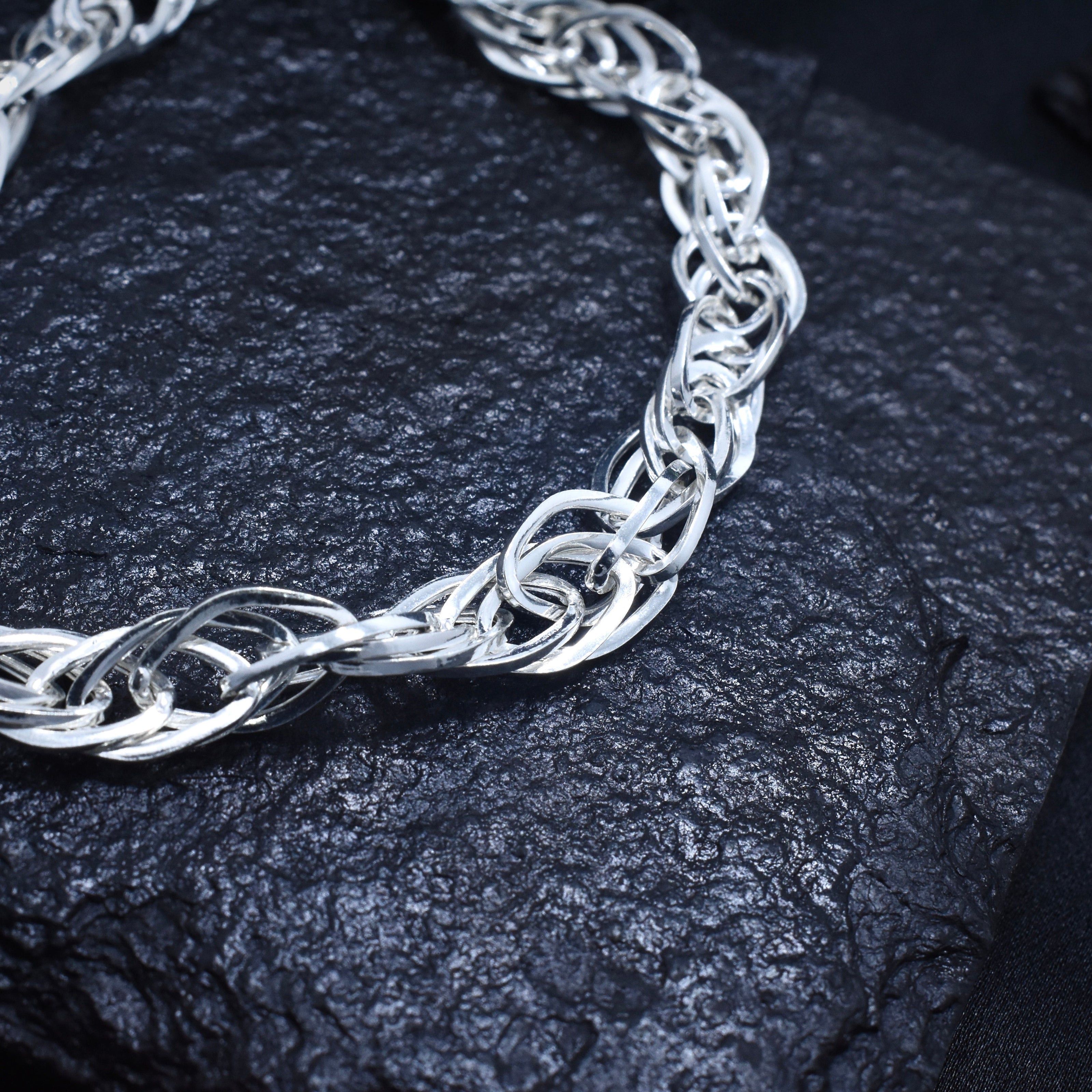 Twisted Rope Sterling Silver Bracelet