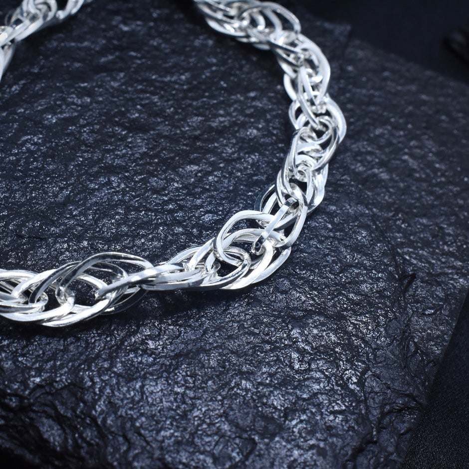 Twisted Rope Sterling Silver Bracelet