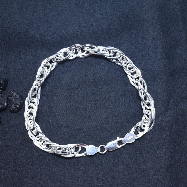 Twisted Rope Sterling Silver Bracelet
