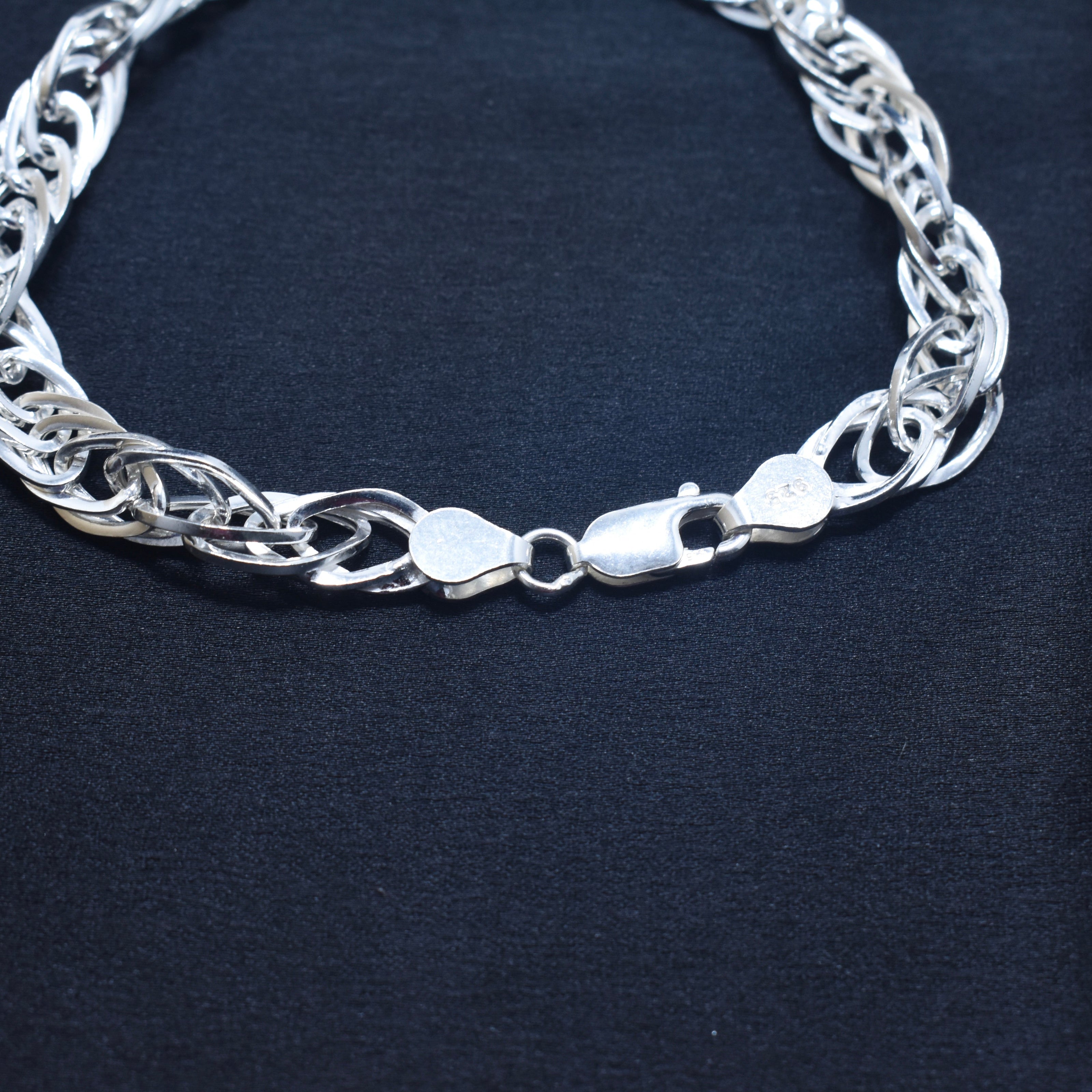 Twisted Rope Sterling Silver Bracelet