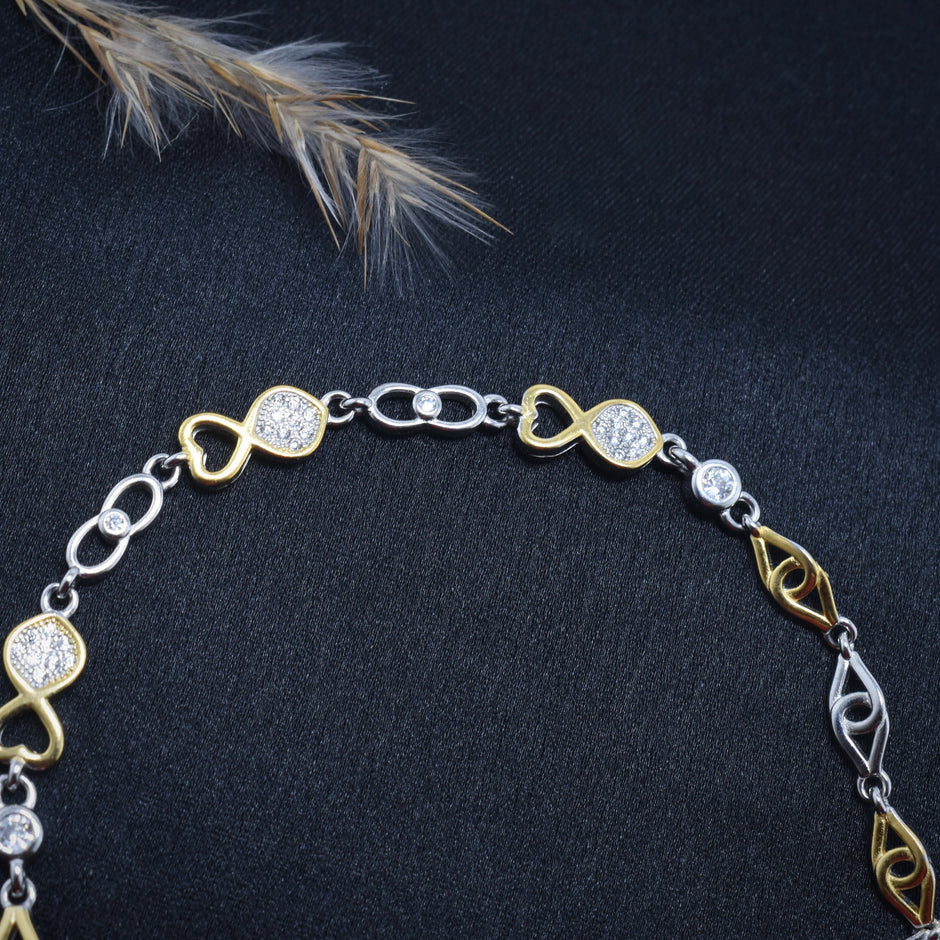 Heart Twist Silver Bracelet