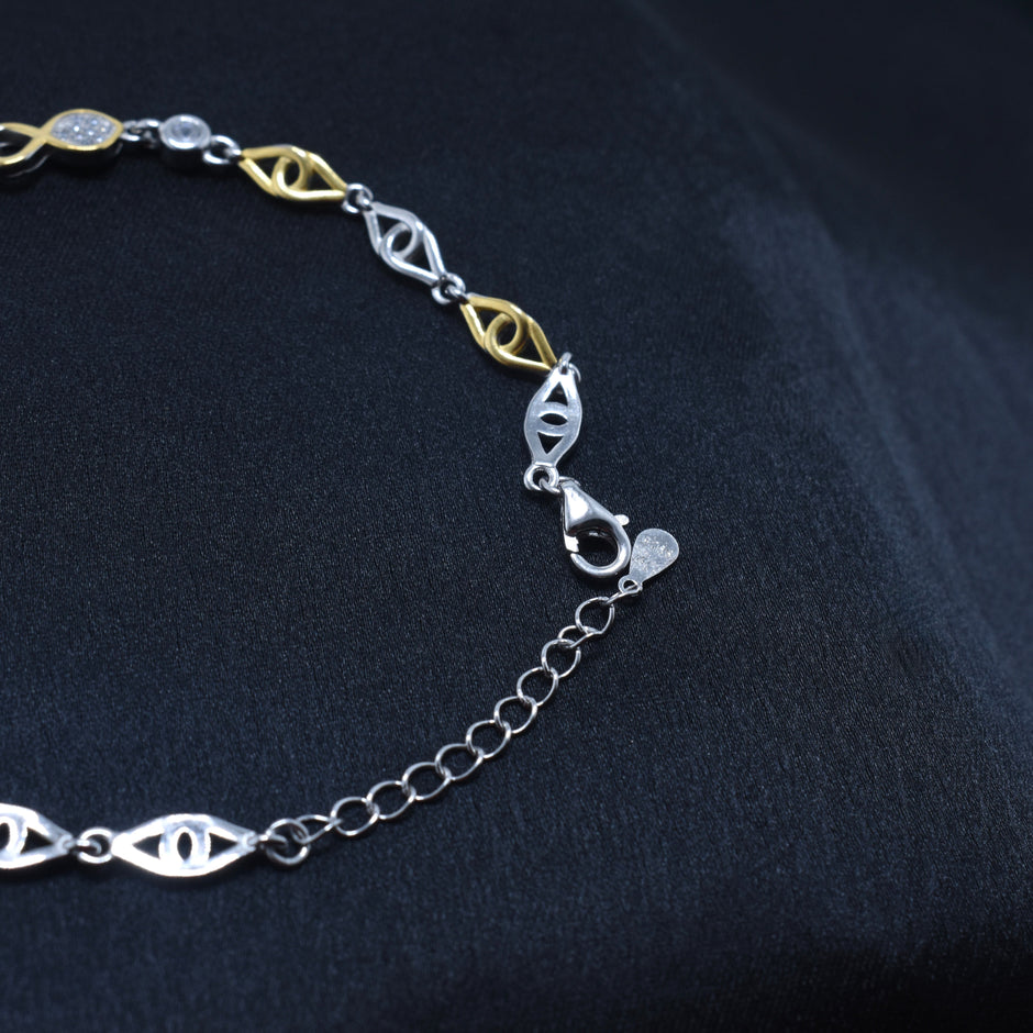 Heart Twist Silver Bracelet