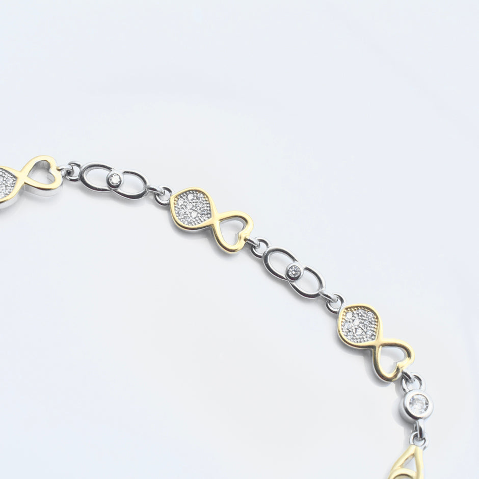 Heart Twist Silver Bracelet