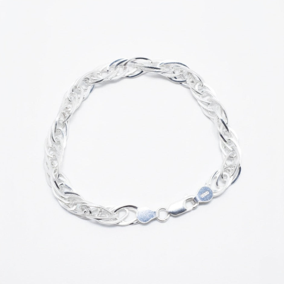 Twisted Rope Sterling Silver Bracelet