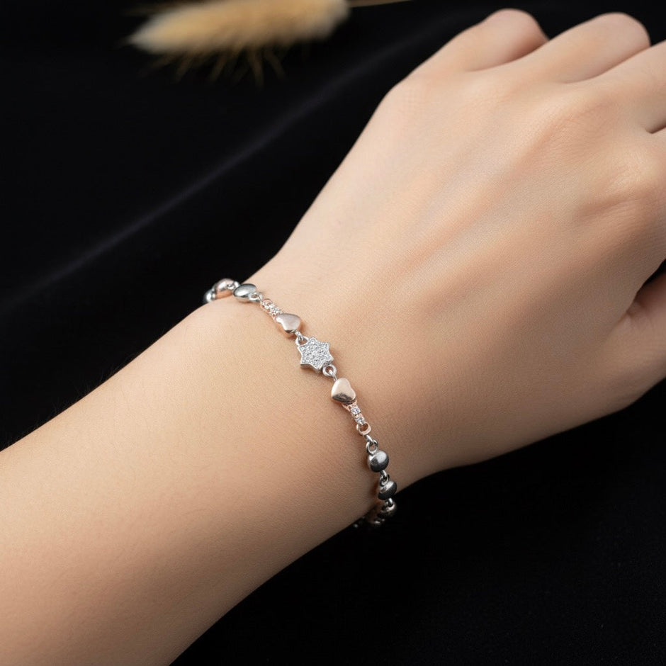Star Sparkle Silver Bracelet