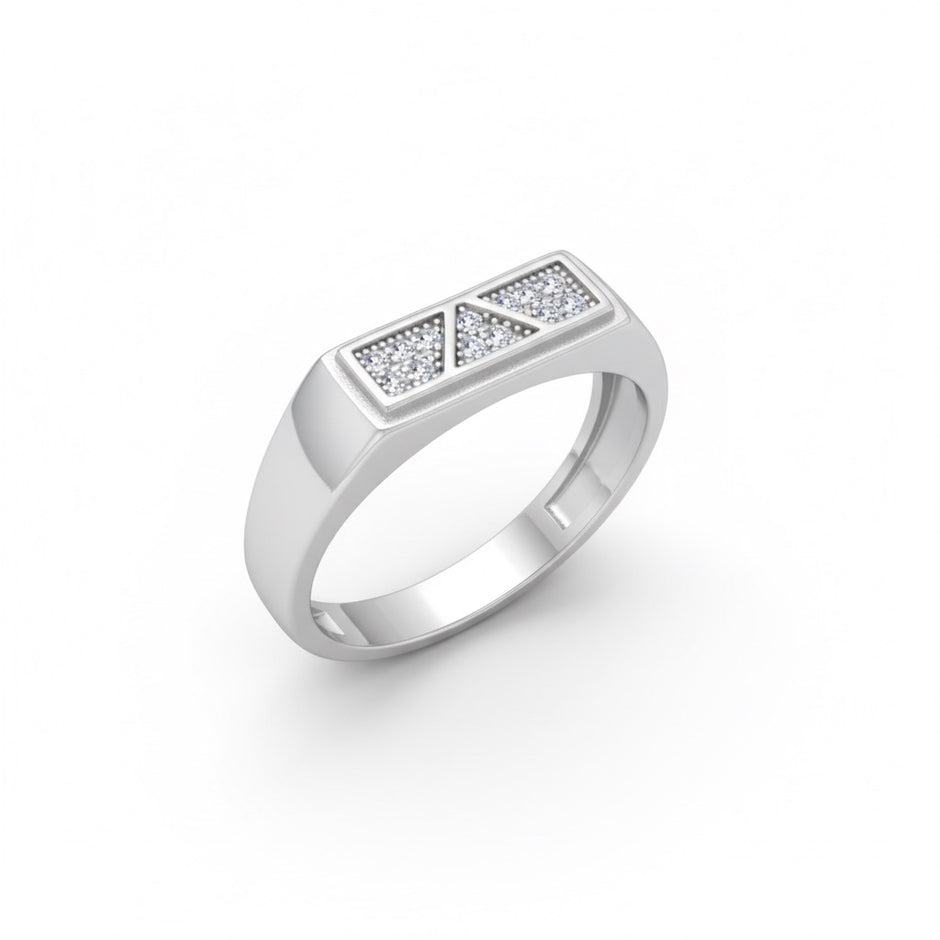 Tri-Panel Statement Ring