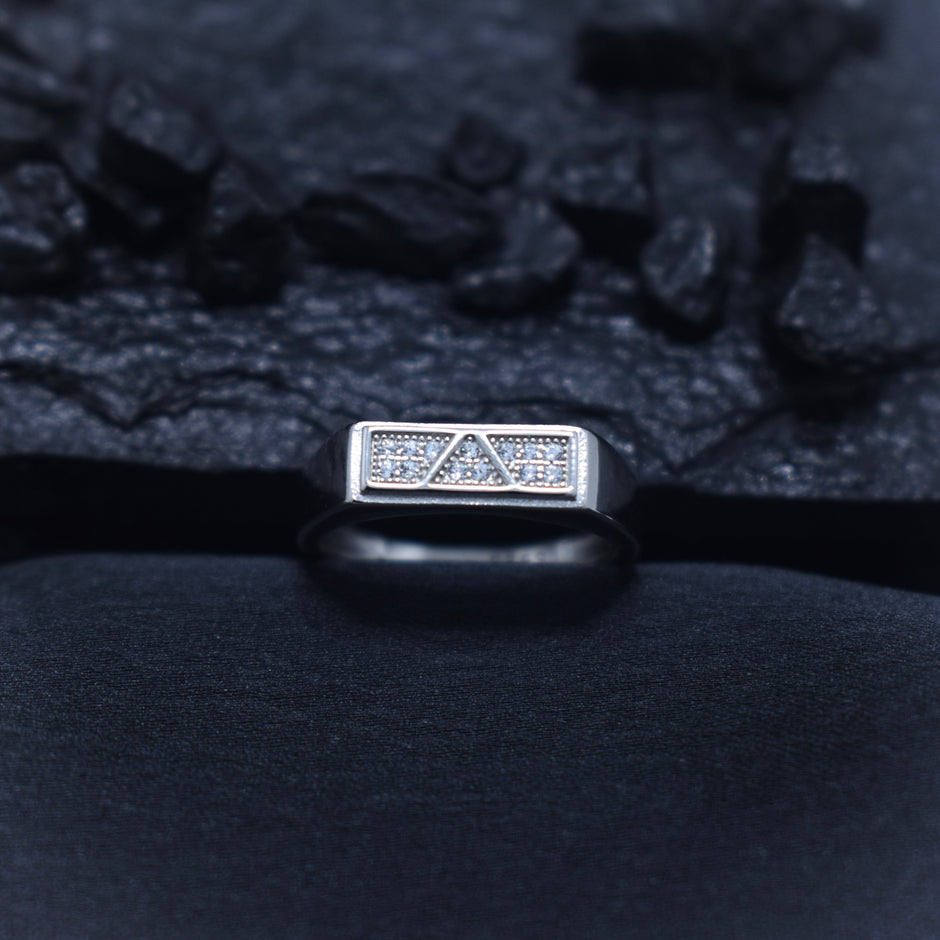 Silver Triangle Tip Ring