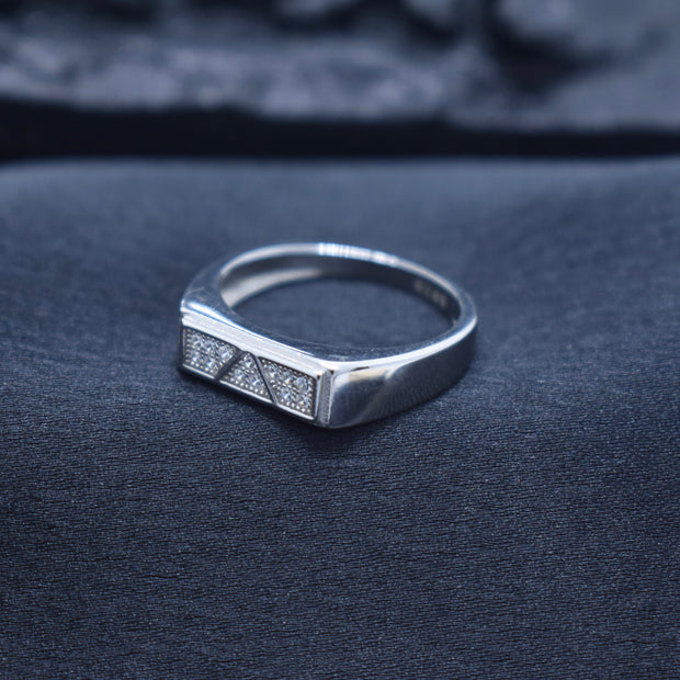 Silver Triangle Tip Ring