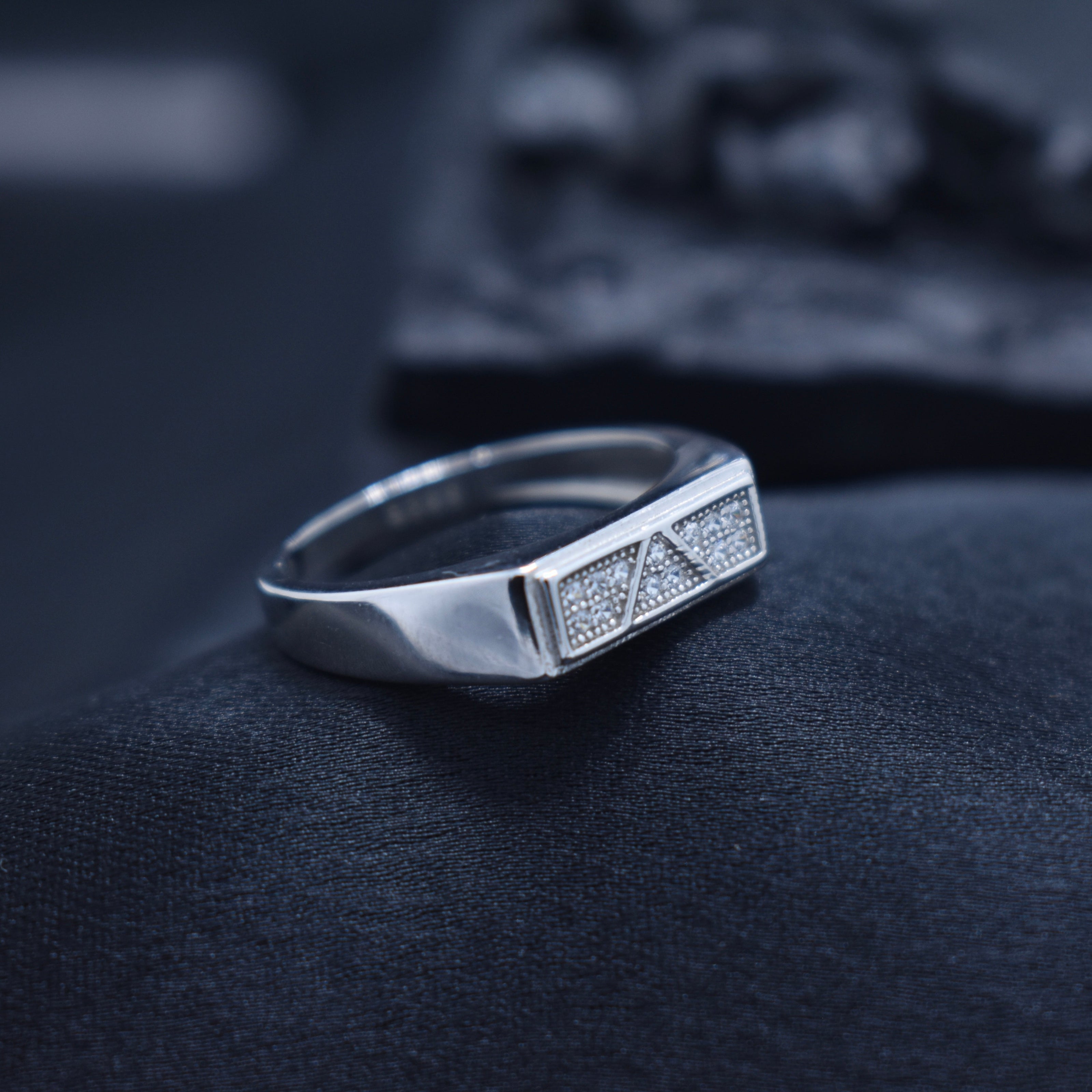 Silver Triangle Tip Ring