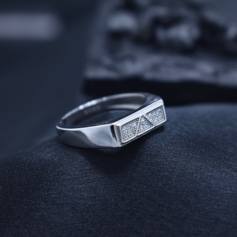 Silver Triangle Tip Ring