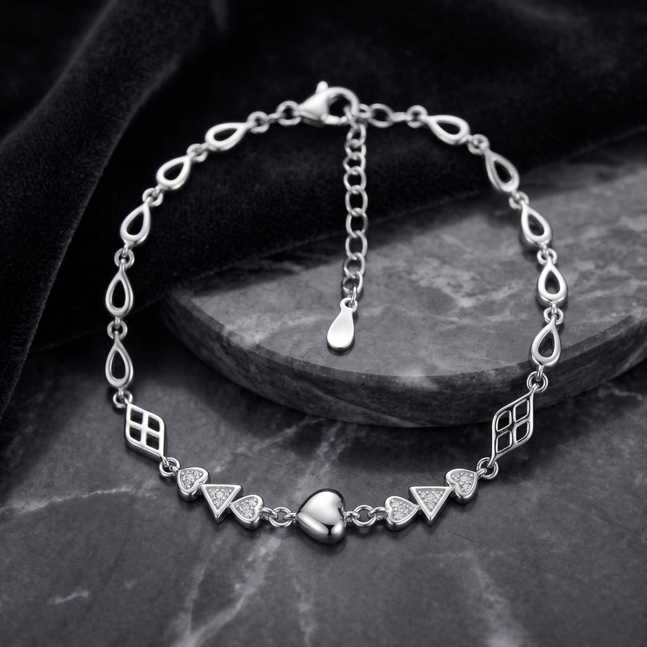 Charming Heart Geometric Bracelet
