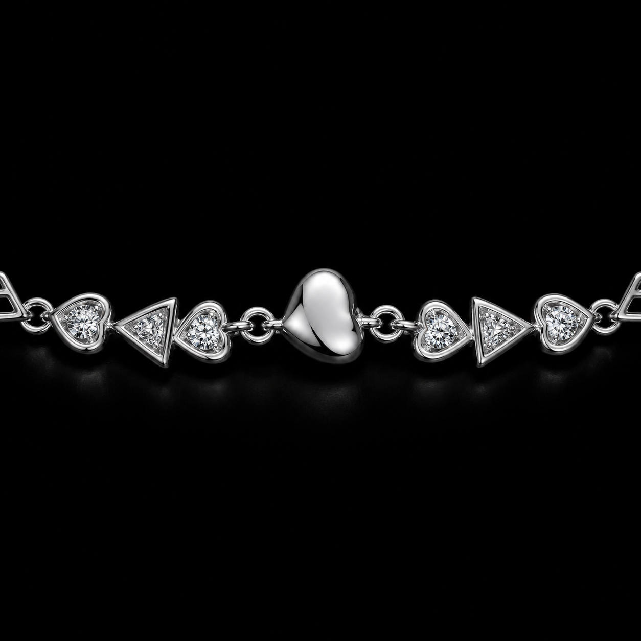Charming Heart Geometric Bracelet