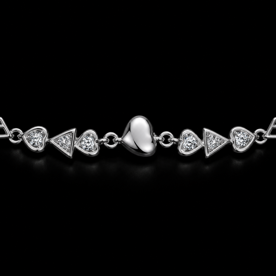 Charming Heart Geometric Bracelet