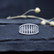 Silver Vertical Shine Ring