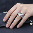 Silver Vertical Shine Ring