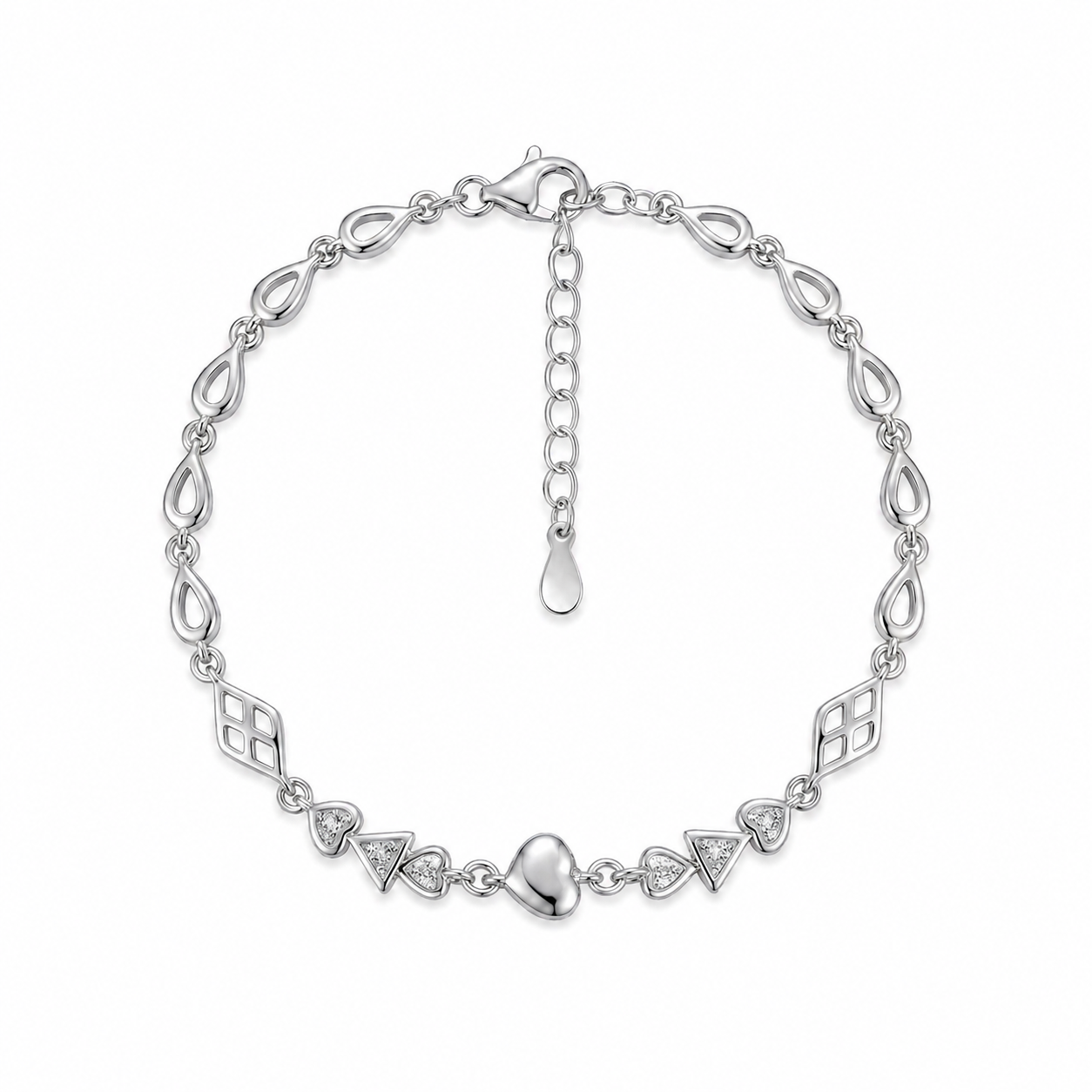 Charming Heart Geometric Bracelet