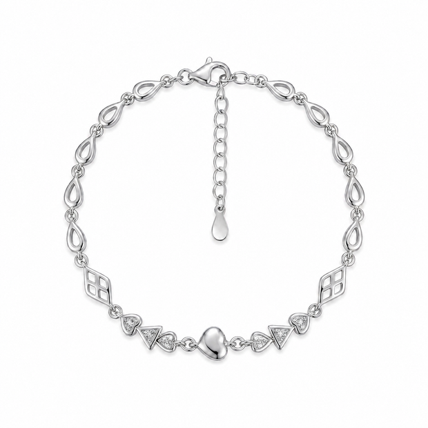 Charming Heart Geometric Bracelet
