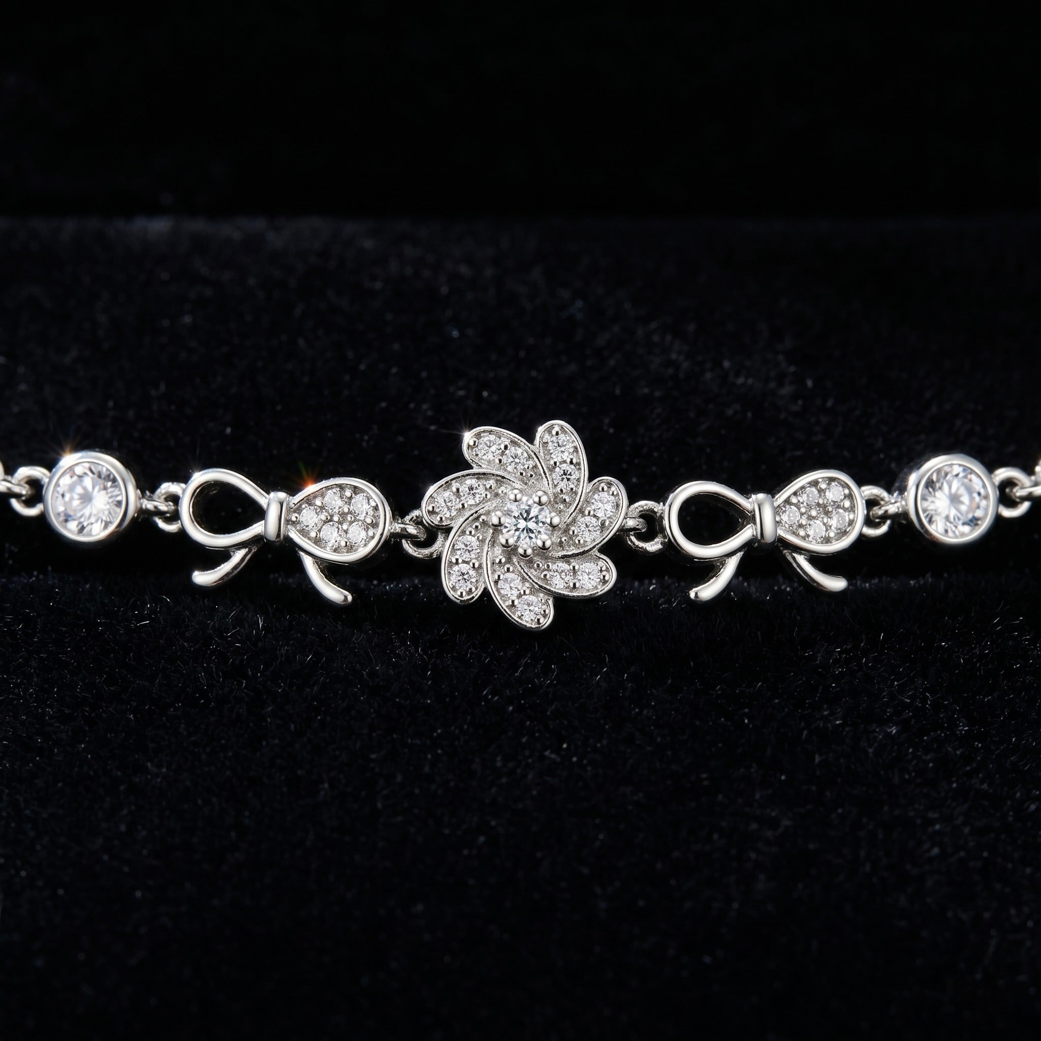 Blossom Bow Charm Bracelet