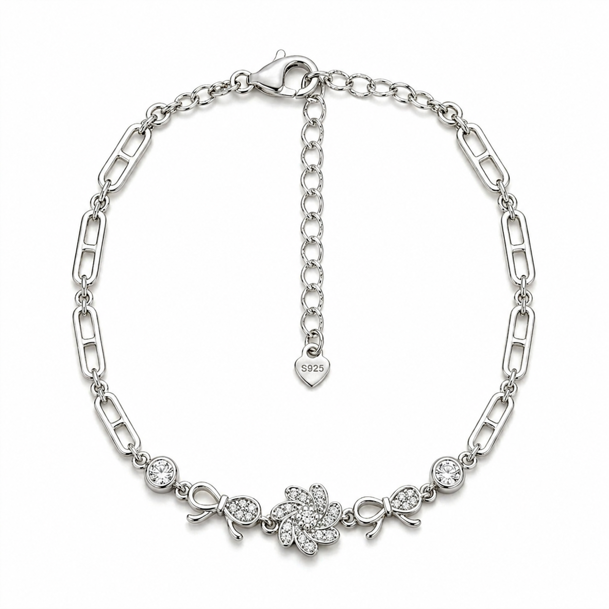 Blossom Bow Charm Bracelet