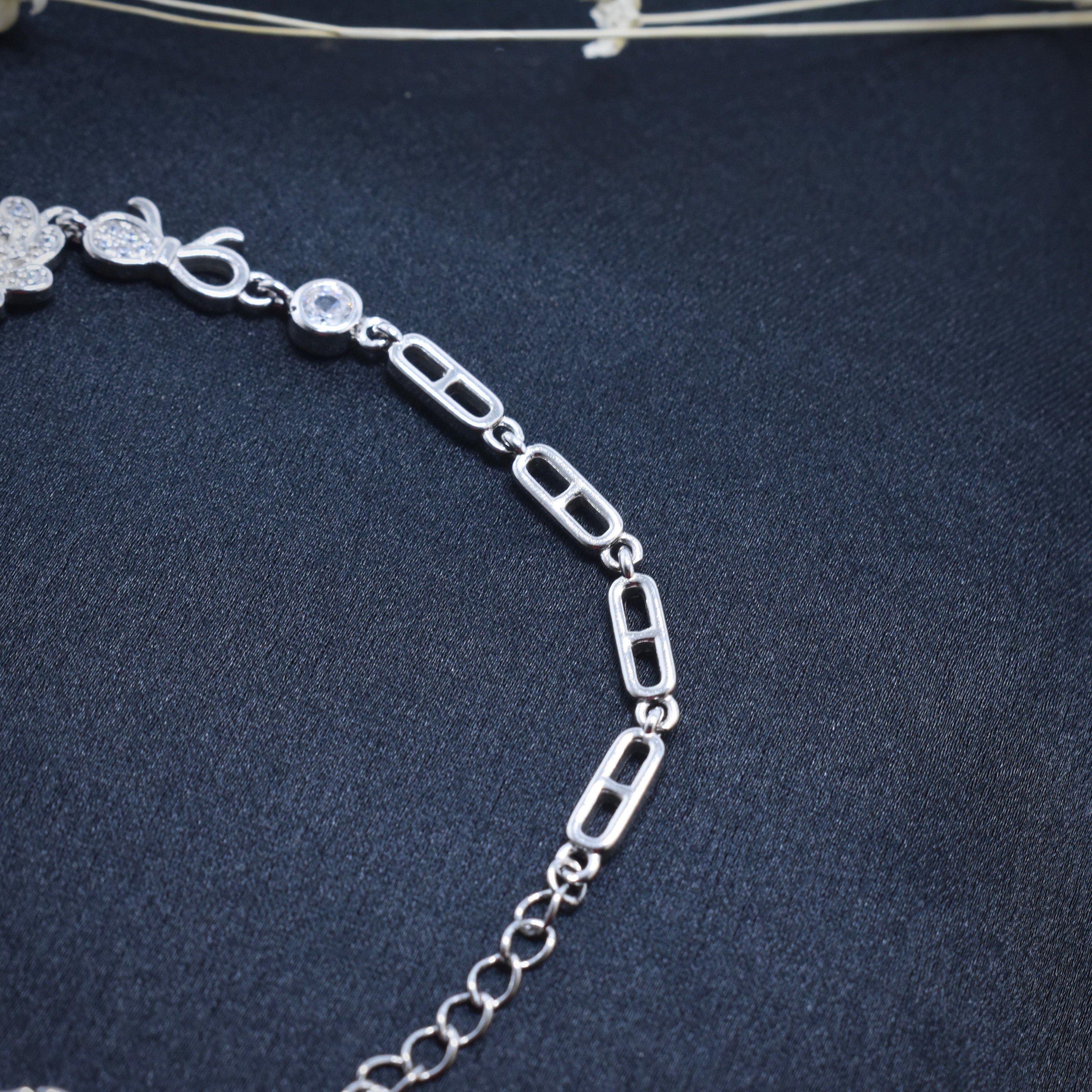 Floral Bloom Silver Bracelet