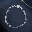 Floral Bloom Silver Bracelet