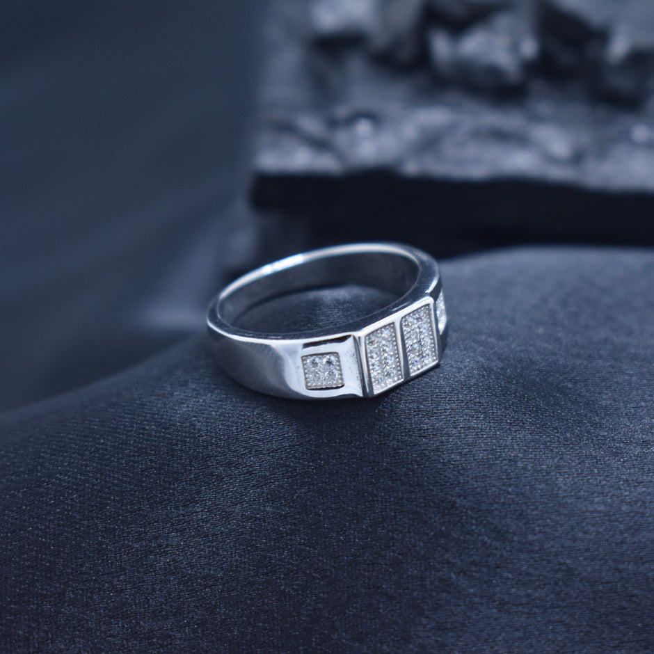 Silver Quad Pane Ring