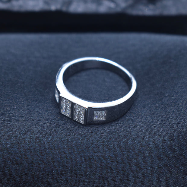Silver Quad Pane Ring