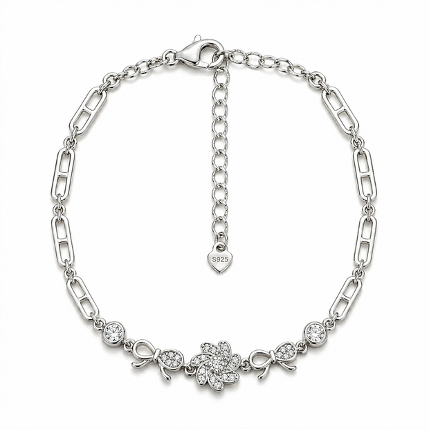 Blossom Bow Charm Bracelet