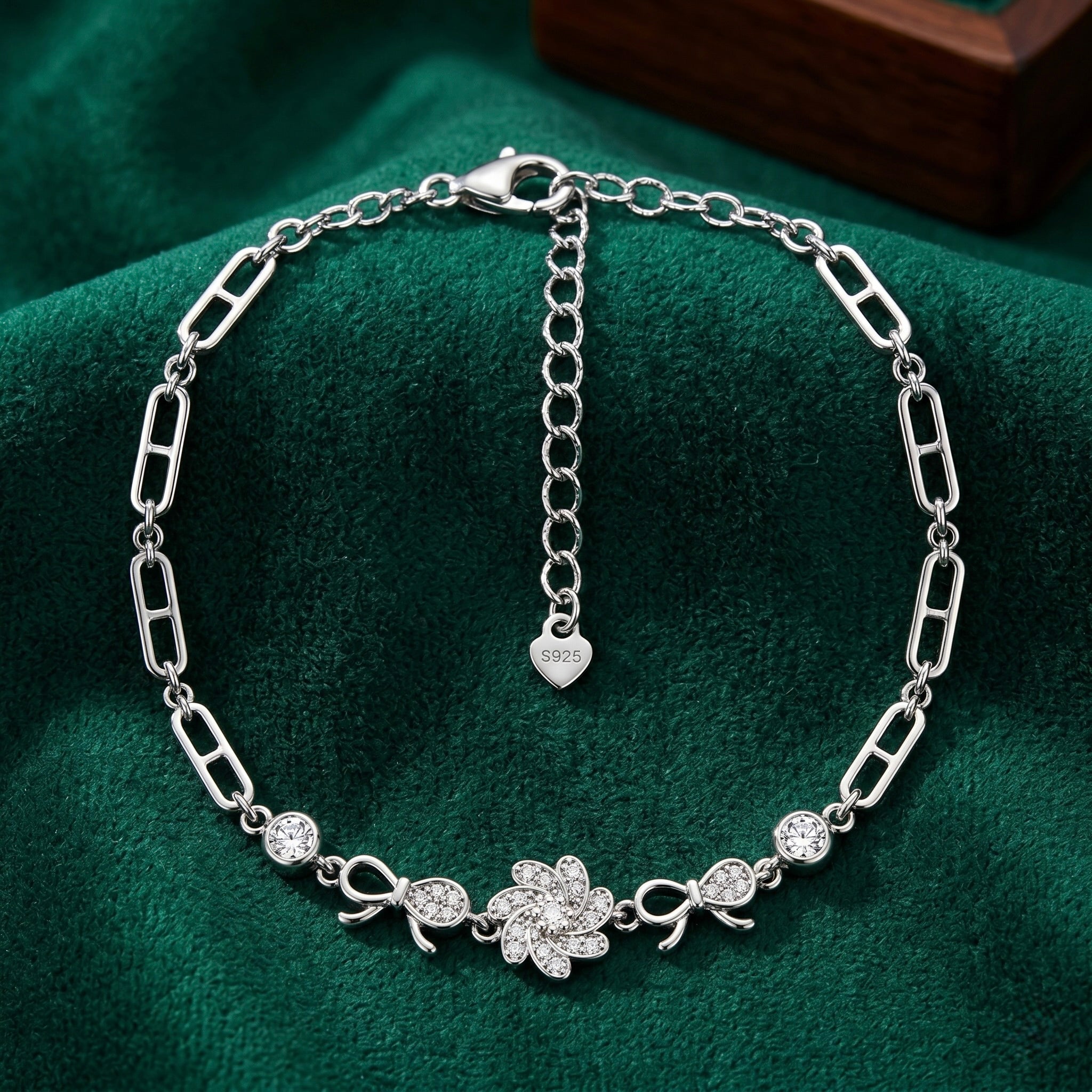Blossom Bow Charm Bracelet