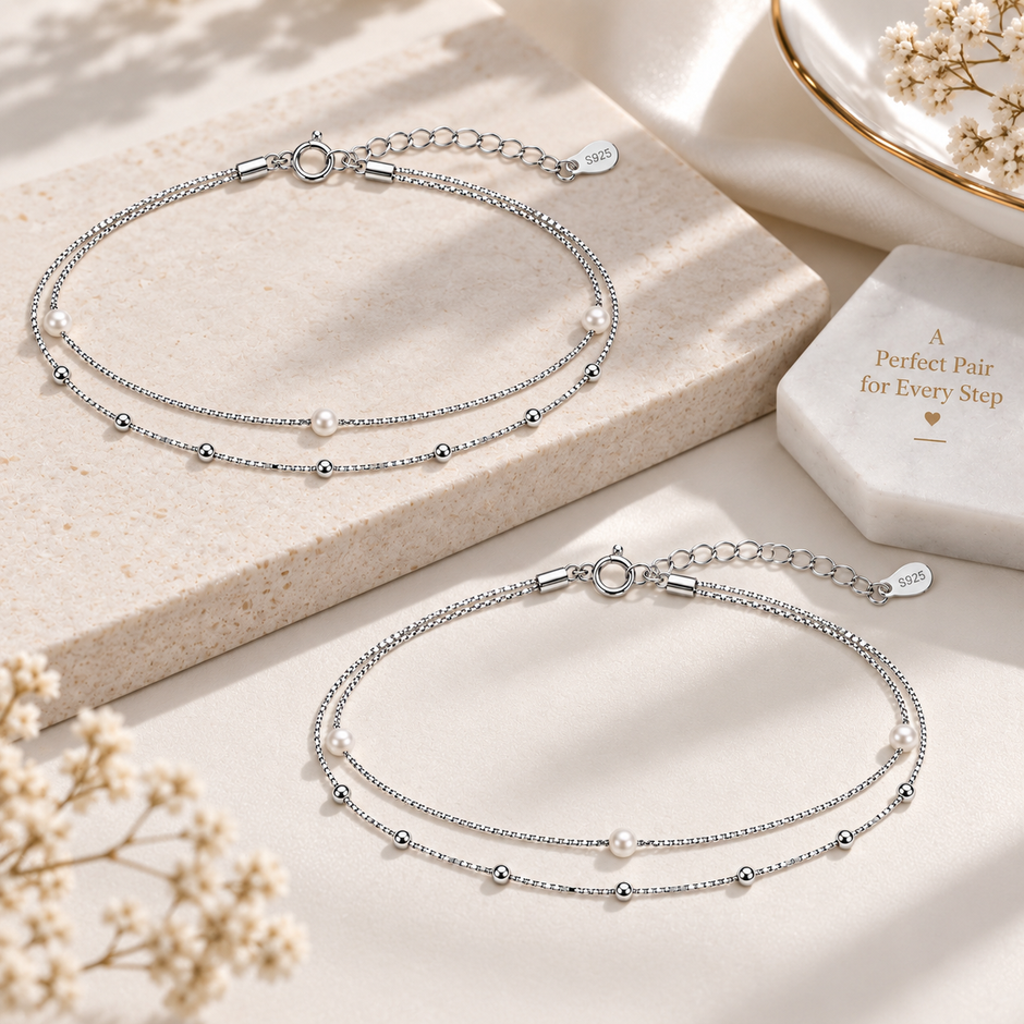 Pearl Double Layer Anklet
