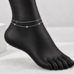 Double Heart Layered Anklet